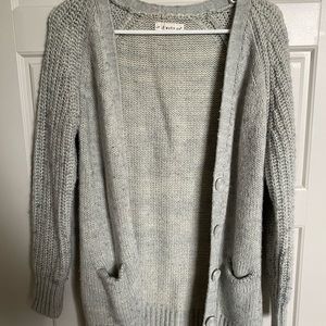 Gray Long sleeve cardigan